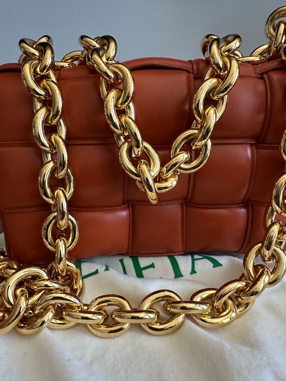 Bottega Veneta Chain Cassette Padded Leather Crossbody Bag –Authentic-